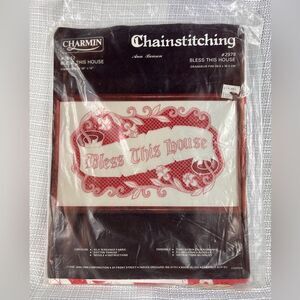 Vintage Charmin Chain Stitching Bless This House New Janlynn